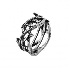 Personality Vintage Jesus Crown of Thorns Titanium Steel Ring