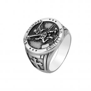 Ancient Greek mythology jihad angel men's titanium steel ring