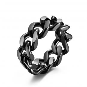 Simple style trendy hip-hop personality stainless steel chain ring