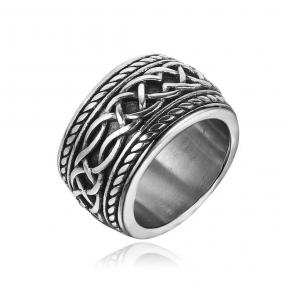 Men's Vintage Cast Stainless Steel Celtic Knot Ring