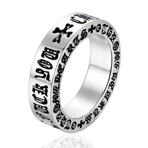 Vintage Inscription Titanium Ring