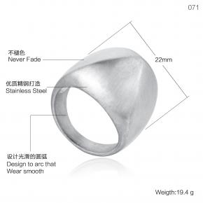 Simple Style Frosted Stainless Steel Men's Ring