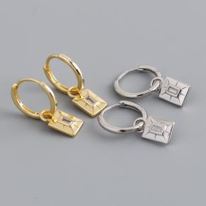 Square S925 Sterling Silver Earrings