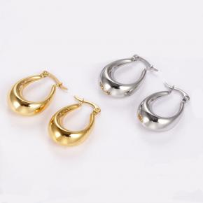 Stainless Steel high Polished Hollow Earrings