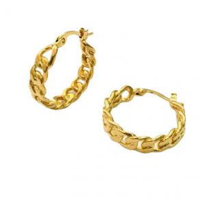 Simple Chain 18K Gold Earrings