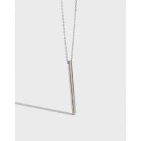 Simple Geometric Square S925 Sterling Silver Necklace