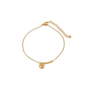 Smiley Face 18k Gold Stainless steel Anklet