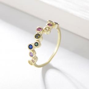 Iridescent Zircon S925 Sterling Silver Ring