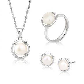 Pearl S925 Sterling Silver Set