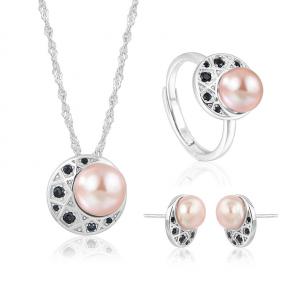 Fashion Freshwater Pearl S925 Sterling Silver Set