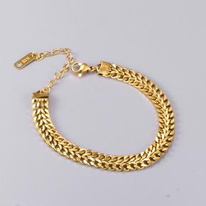 Short Design Vintage Double Match 18K Stainless Steel Bracelet