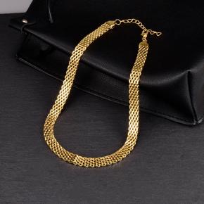 Vintage Wide Mesh Strap 18K Gold Plated Stainless Steel Bracelet