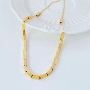 Simple Square 18k Gold Plated Stainless Steel Necklace