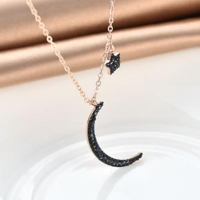 18k Rose Gold Star Moon Stainless Steel Necklace