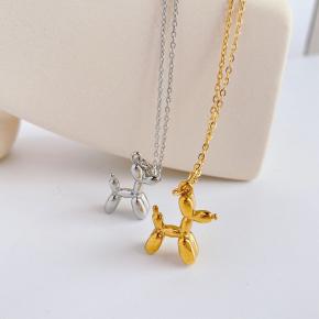 Balloon Dog Cute Pendant Stainless Steel Necklace