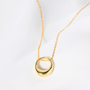 Hoop 18k Gold Stainless Steel Necklace